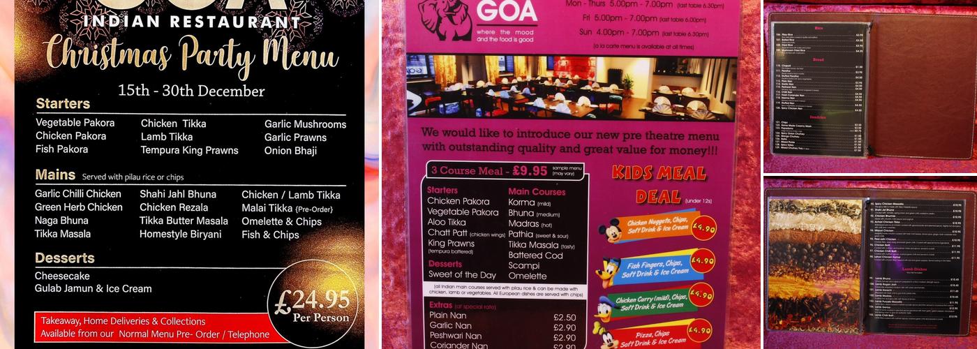 Goa Menu