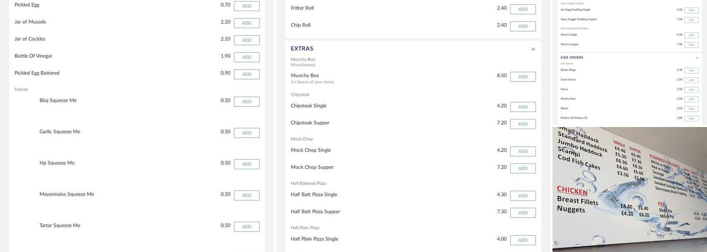 Glenn's Fish & Chips Menu