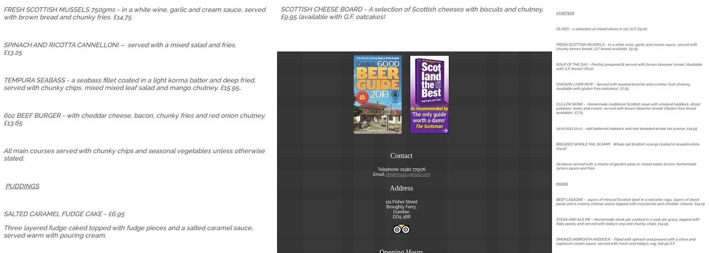 The Ship Inn & Waterfront Restaurant Menu