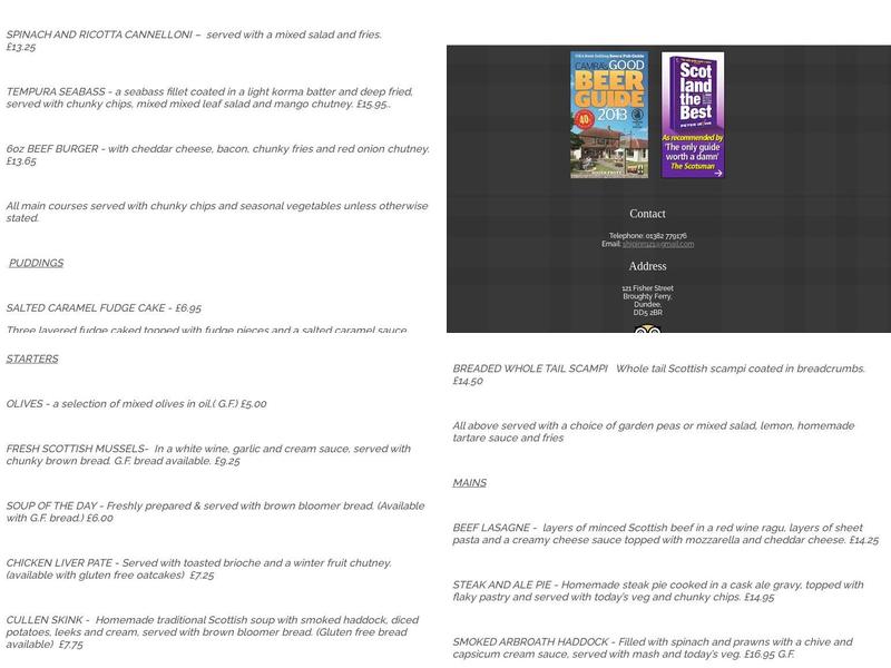 The Ship Inn & Waterfront Restaurant Menu