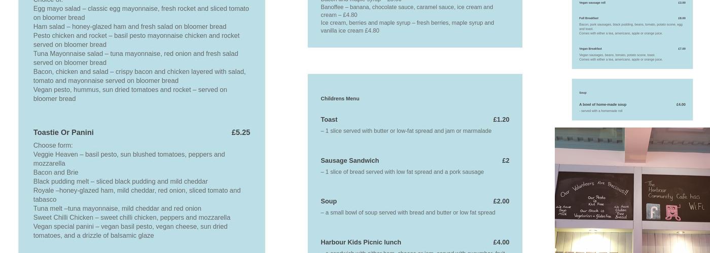 Harbour Café Menu
