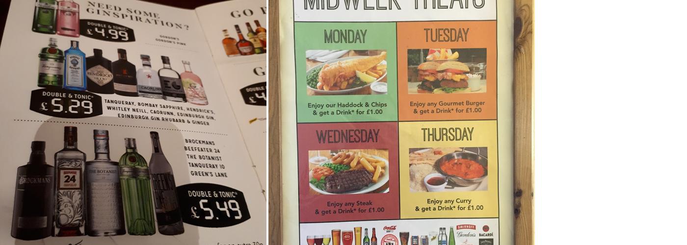 Old Post Office Bar Menu