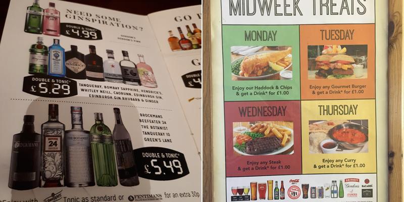 Old Post Office Bar Menu