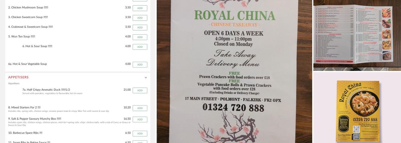 Royal China Menu