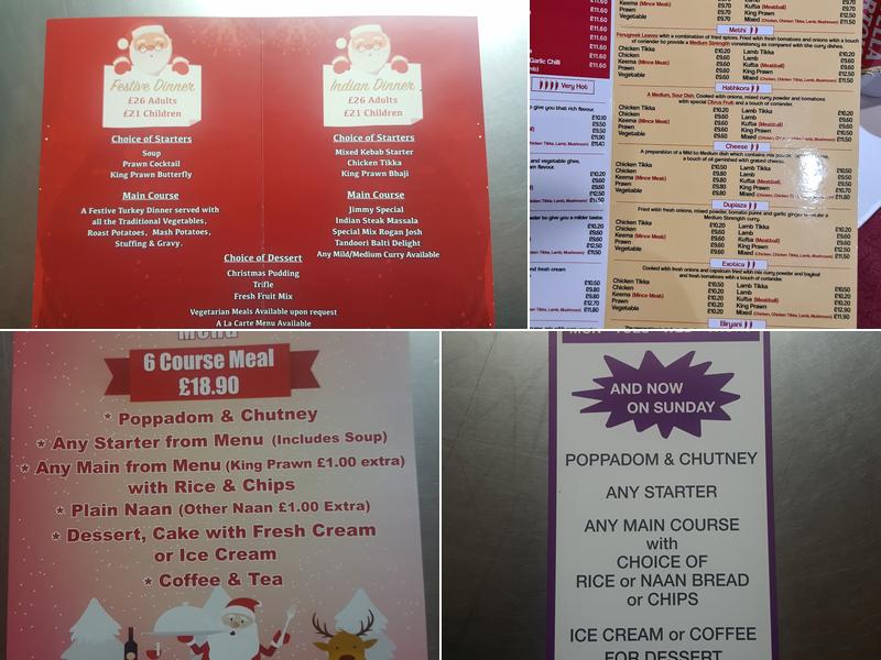 REENA TANDOORI Menu