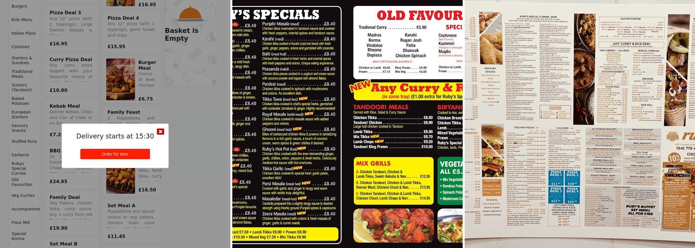 Rubys Menu