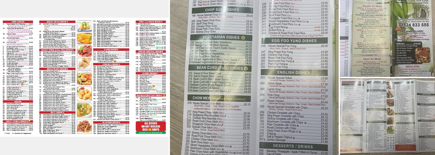 China Chef Restaurant Menu