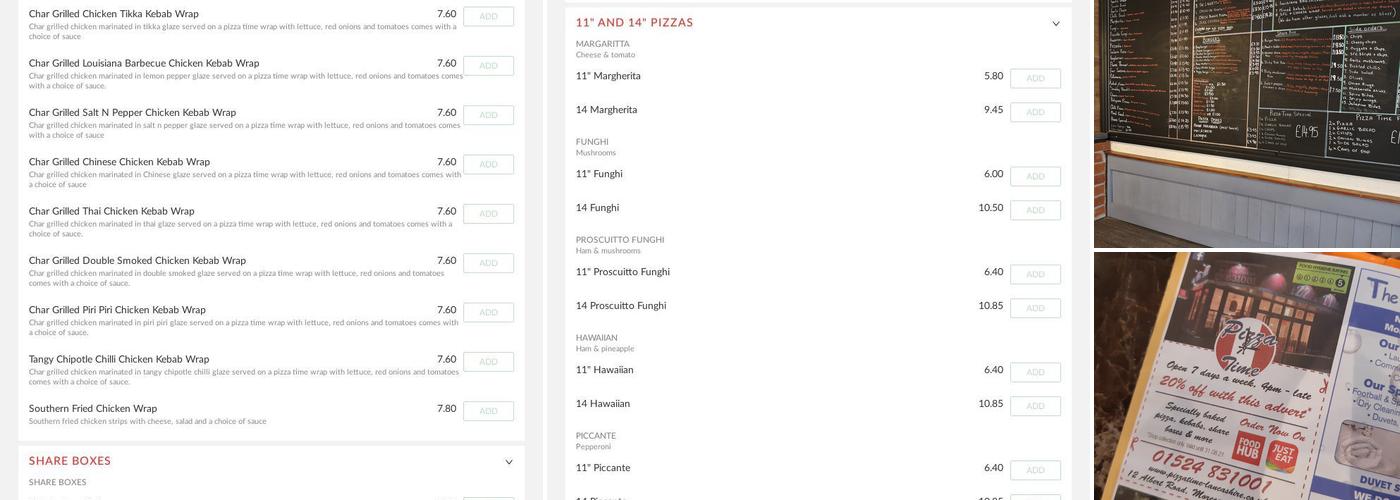 Pizza Time Menu