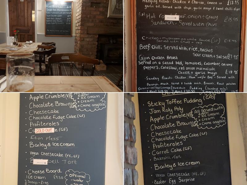 Black Lane Ends Tavern Menu