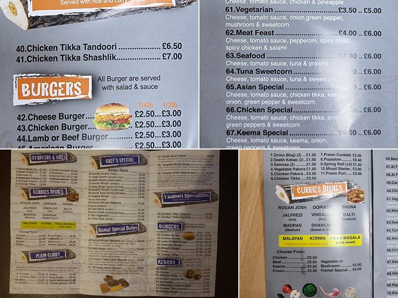 Kismat Kebab House Menu