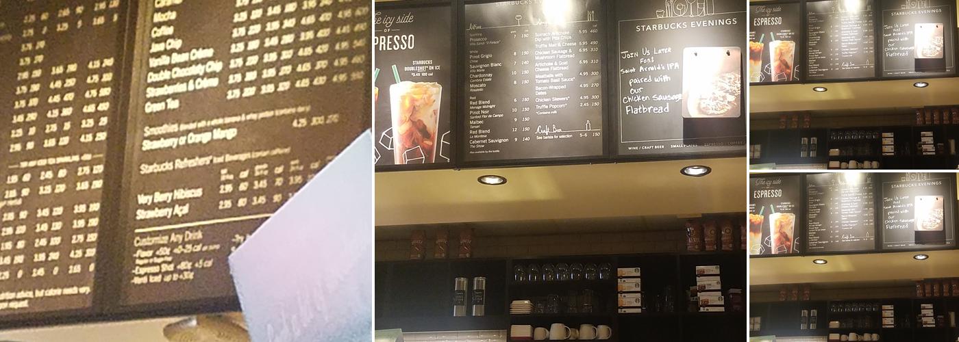 Starbucks Menu