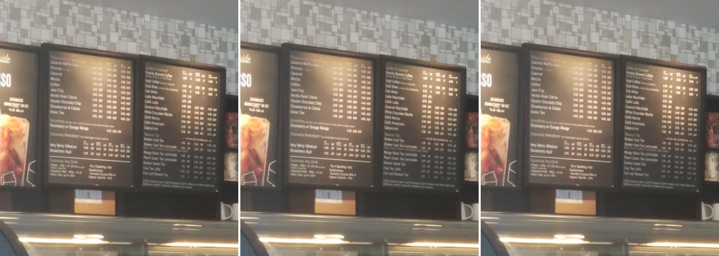 Starbucks Menu