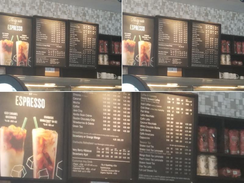 Starbucks Menu