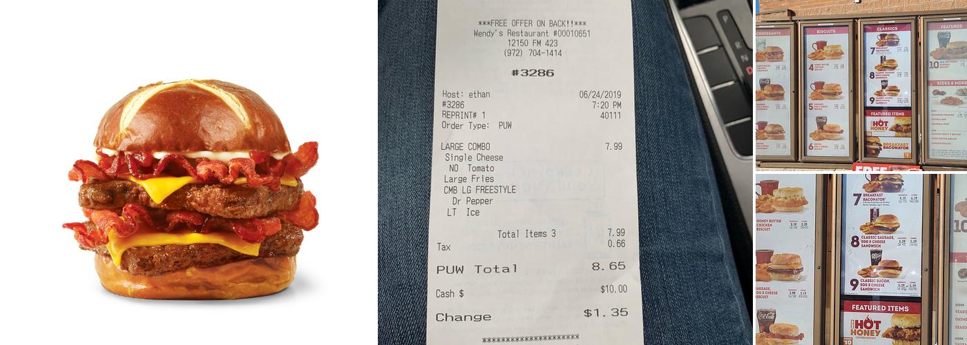 Wendy's Menu
