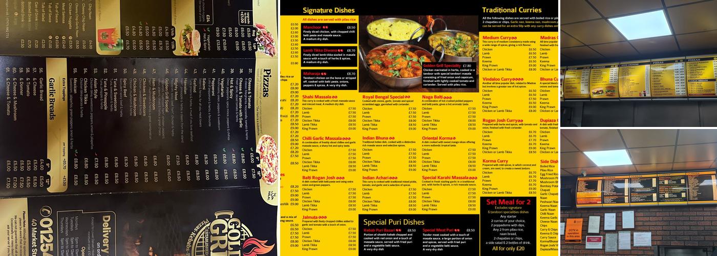 Golden Grill Menu
