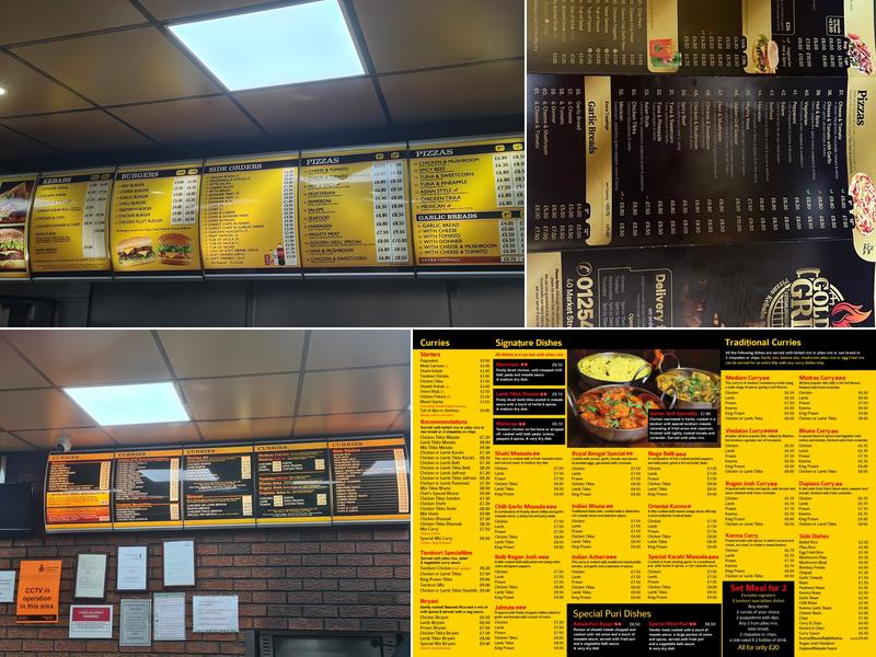 Golden Grill Menu