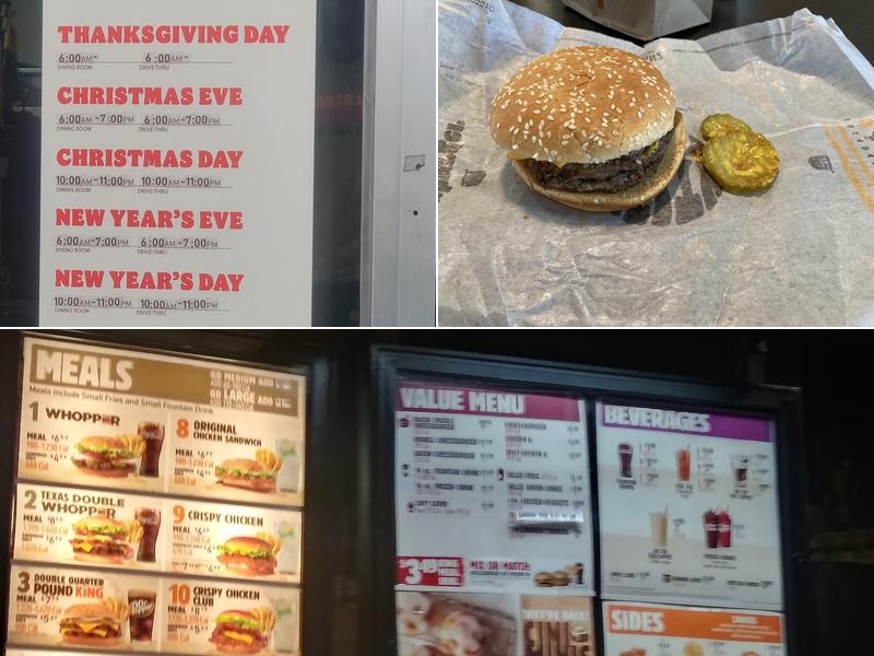 Burger King Menu