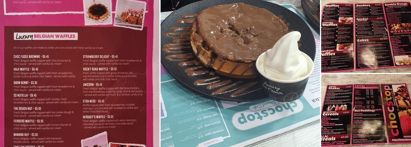 Chocstop Dessert Cafe - Burnley Menu