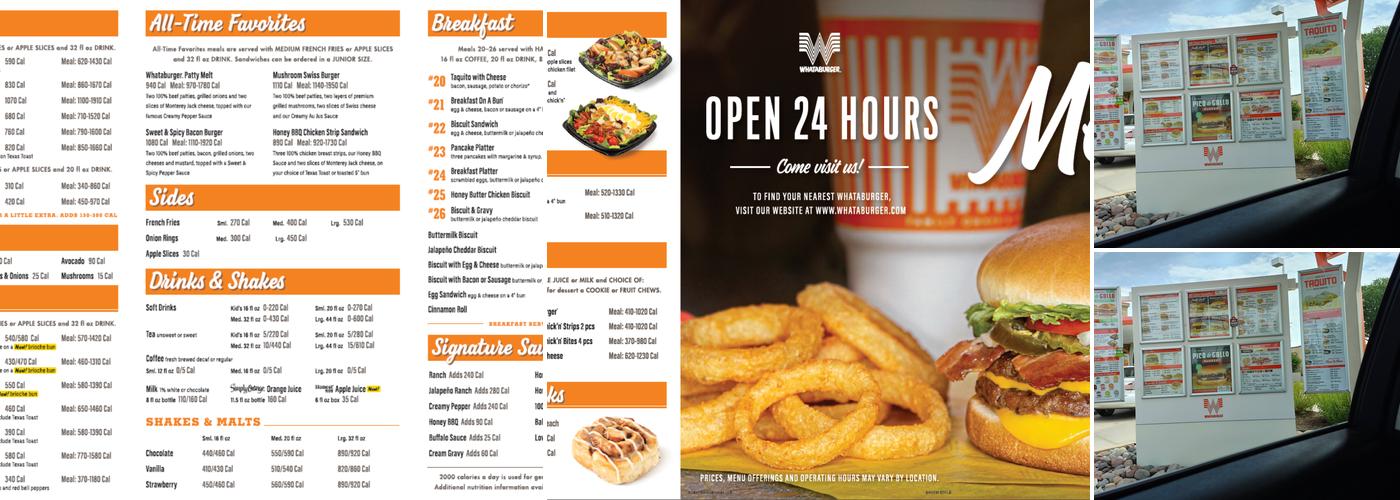 Whataburger Menu