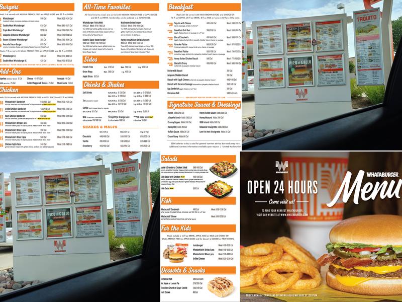 Whataburger Menu