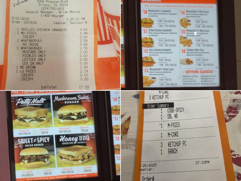 Whataburger Menu