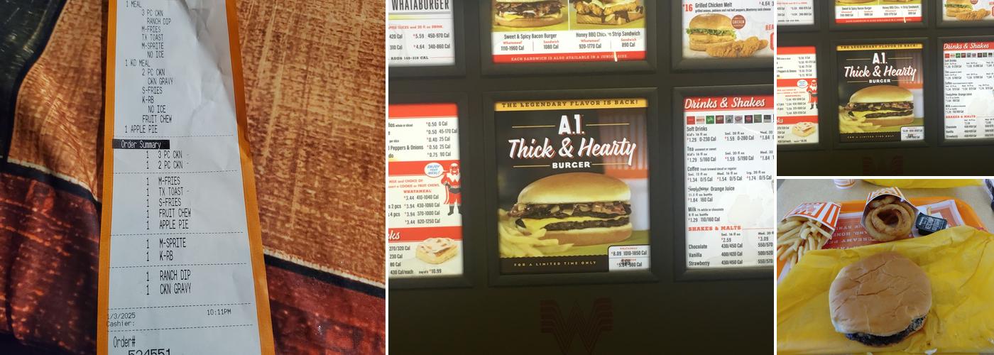 Whataburger Menu