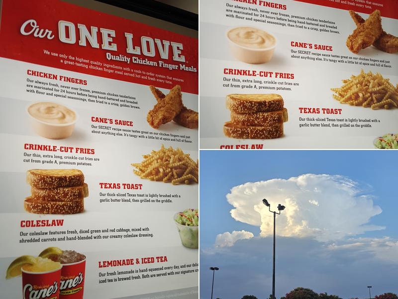 Raising Cane's Chicken Fingers Menu