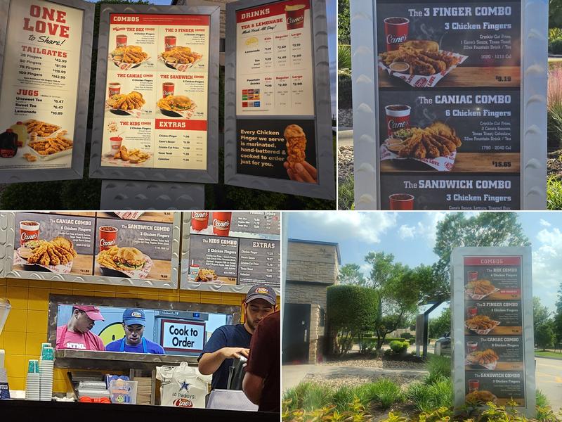Raising Cane's Chicken Fingers Menu