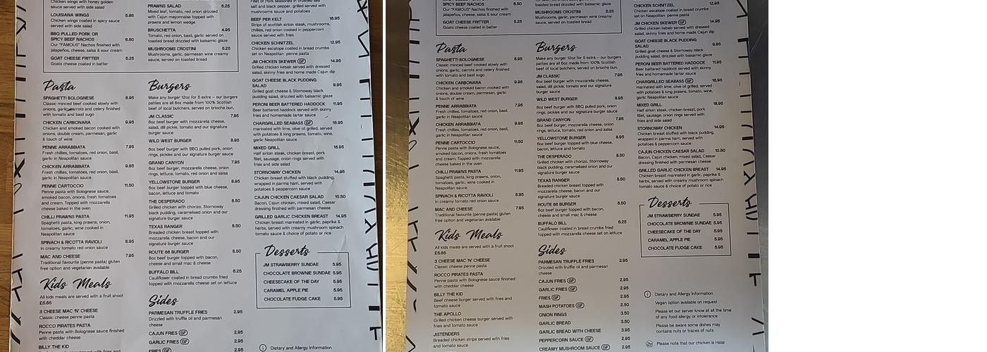 Jist Misto Menu