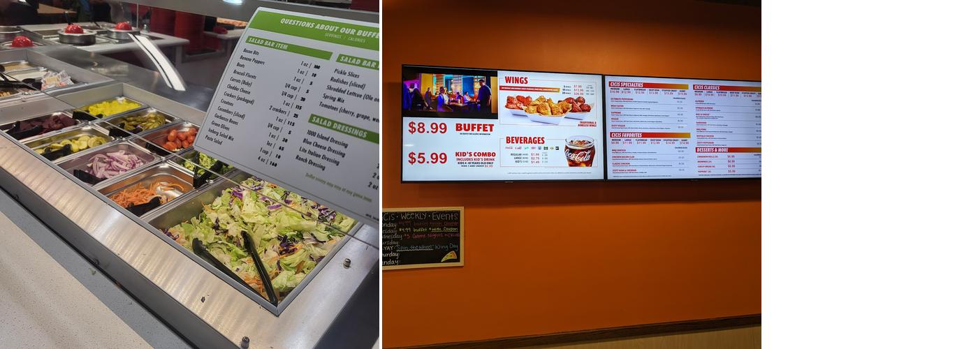 Cicis Pizza Menu