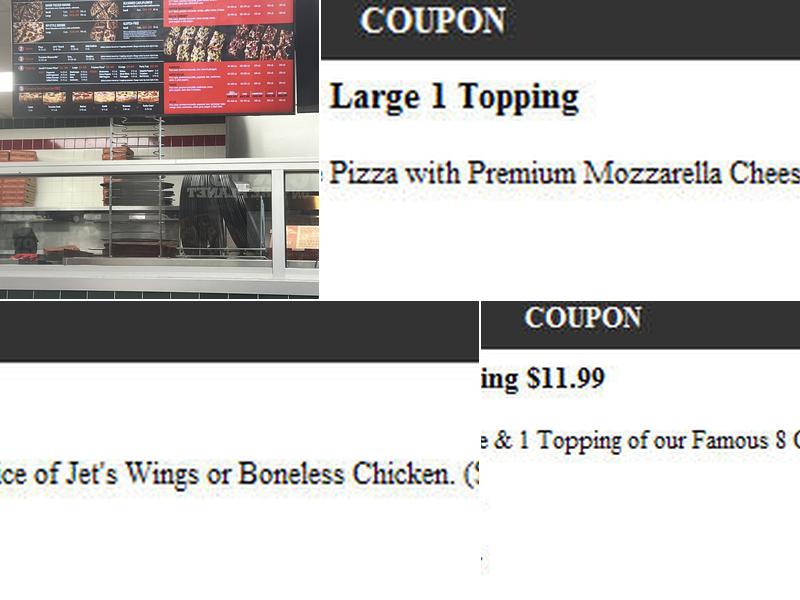 Jet's Pizza Menu