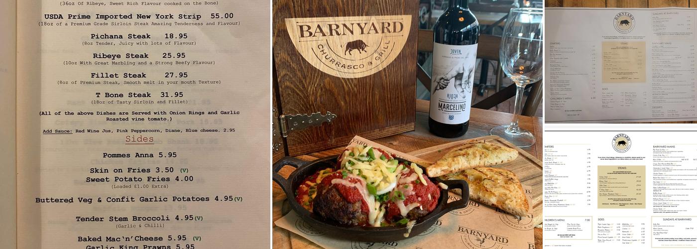 Barnyard Churrasco and Grill Ormskirk Menu