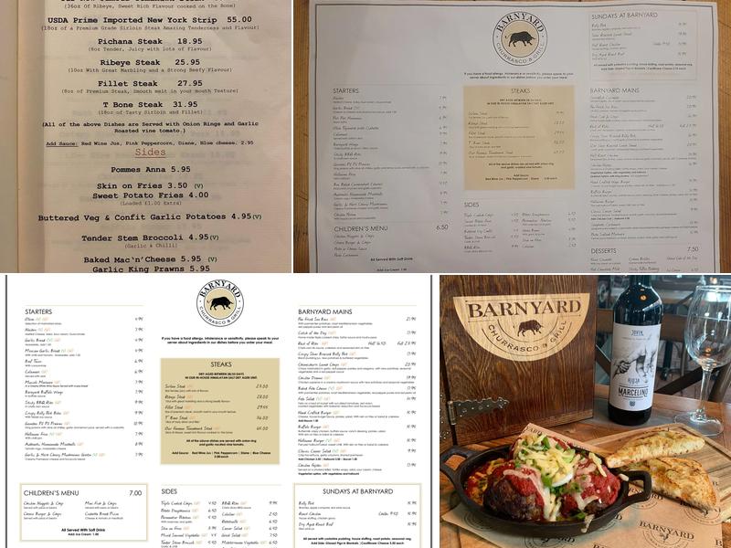 Barnyard Churrasco and Grill Ormskirk Menu