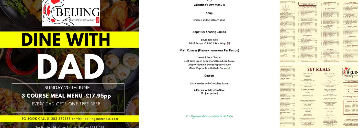 Bei Jing Cantonese Restaurant Menu