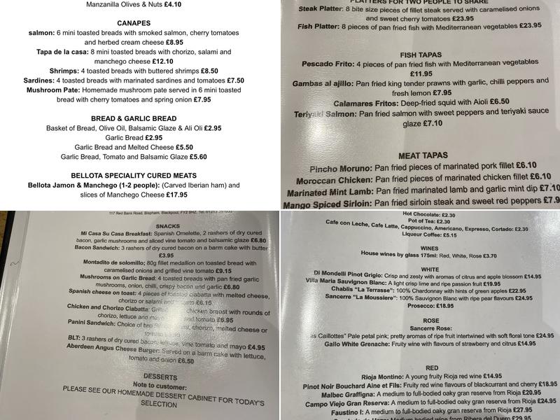 Mi Casa Su Casa Menu