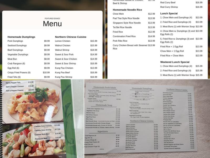 Liu Mandarin Kitchen Menu