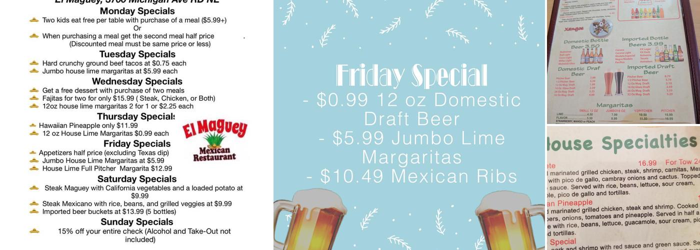 El Maguey Menu