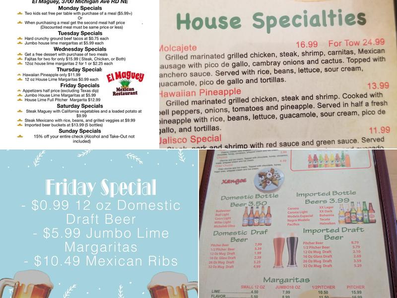 El Maguey Menu