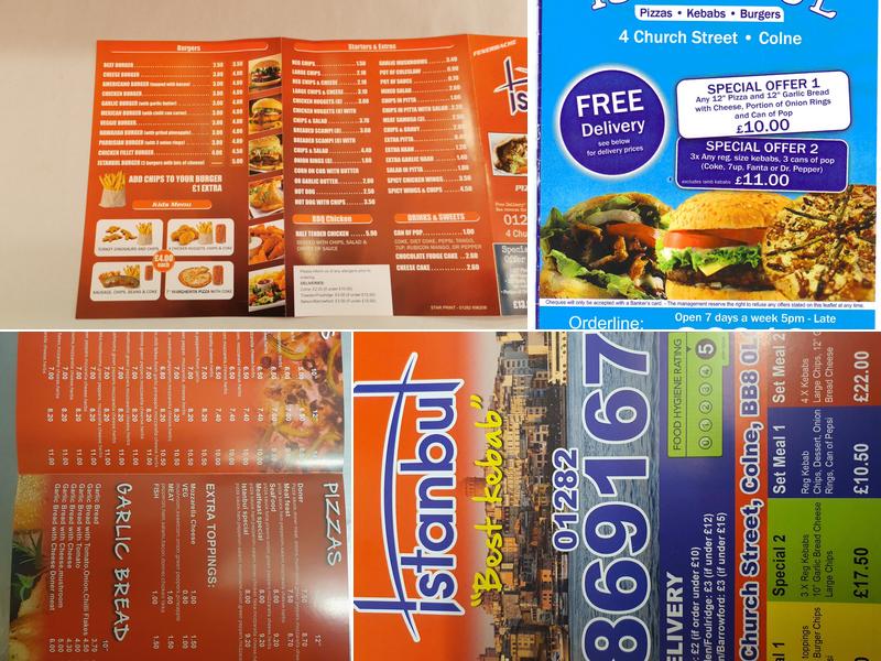 Istanbul Pizza & Kebabs Menu