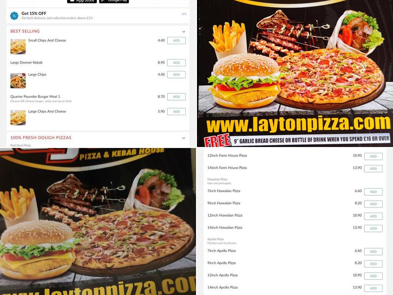 Layton Pizza Menu