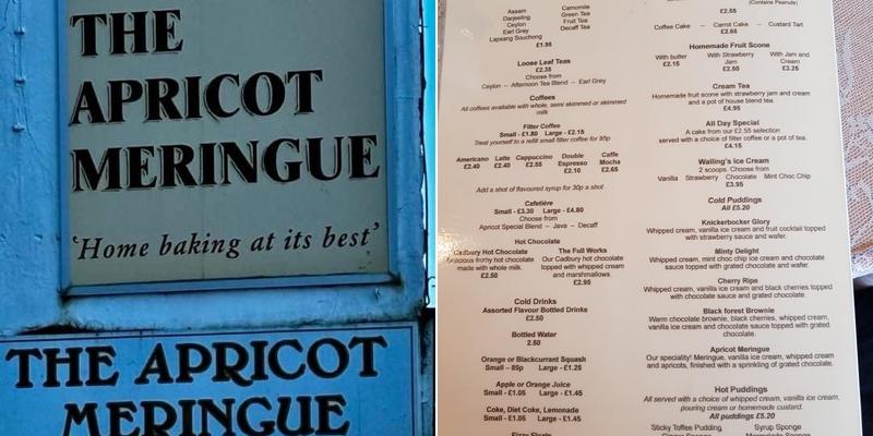 Apricot Meringue Menu