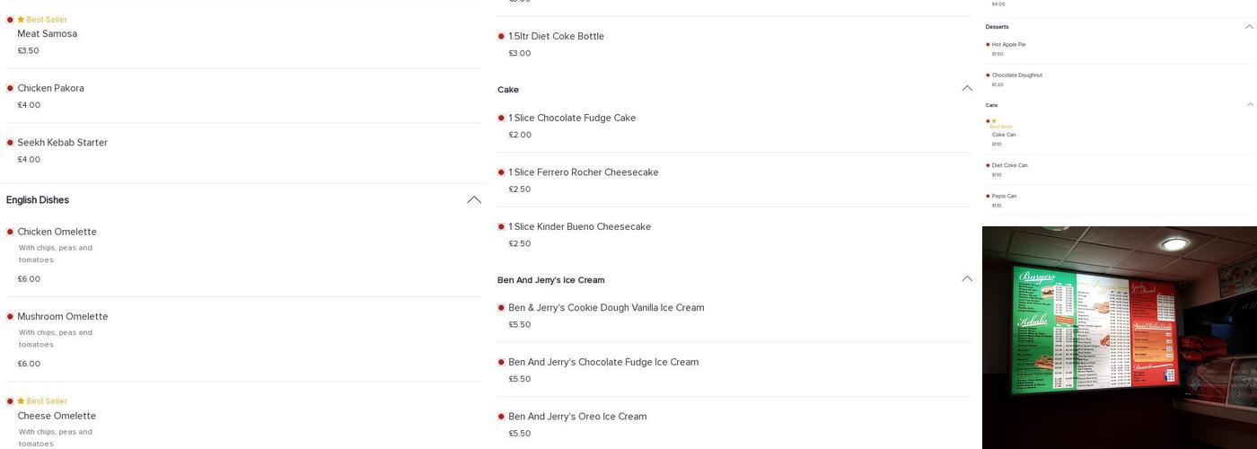 Tasty Spot Freckleton Menu