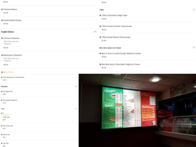 Tasty Spot Freckleton Menu