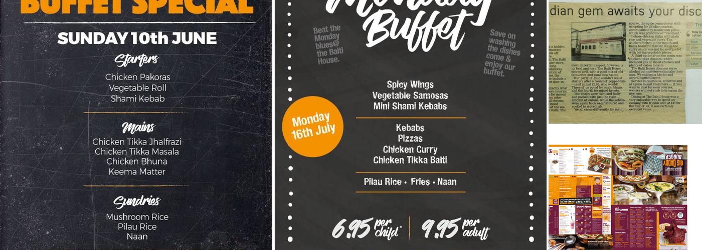 The Balti House Menu