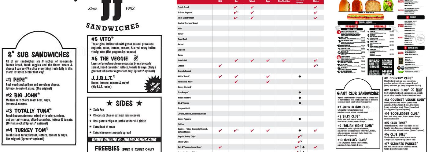 Jimmy John's Menu