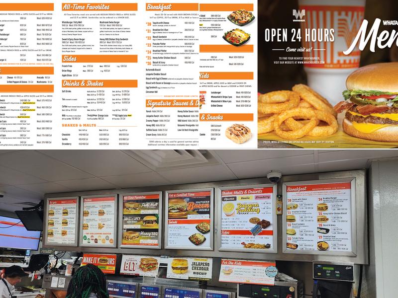 Whataburger Menu