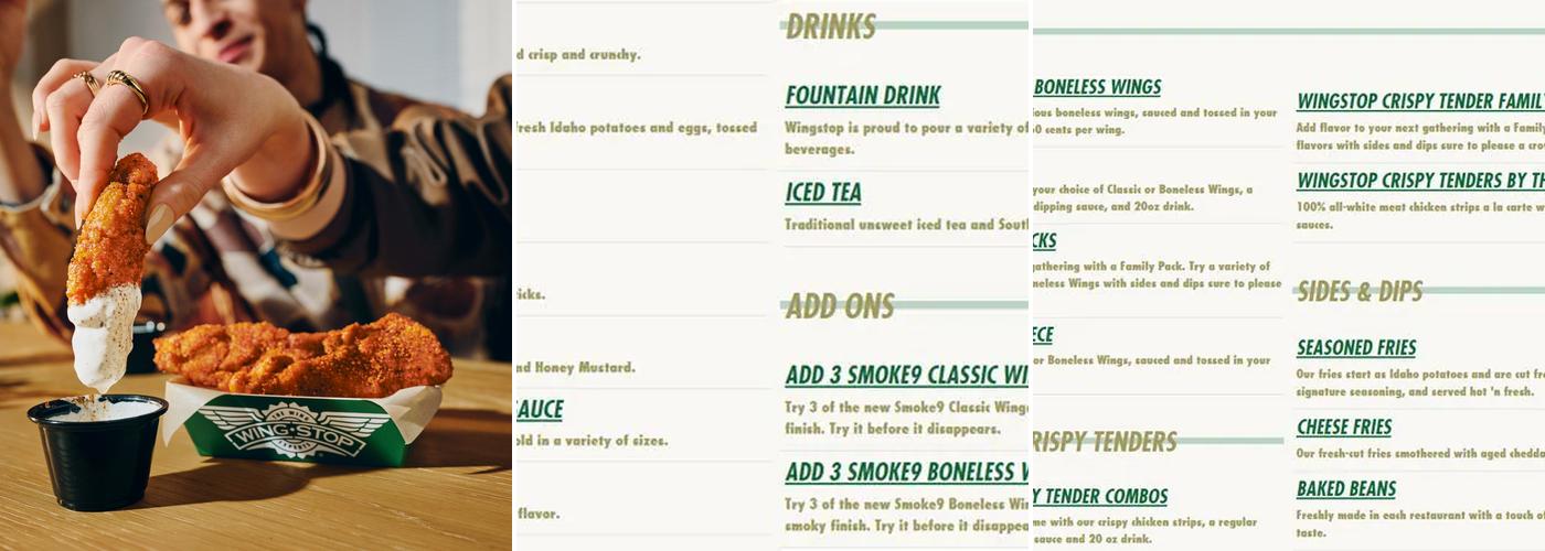 Wingstop Menu