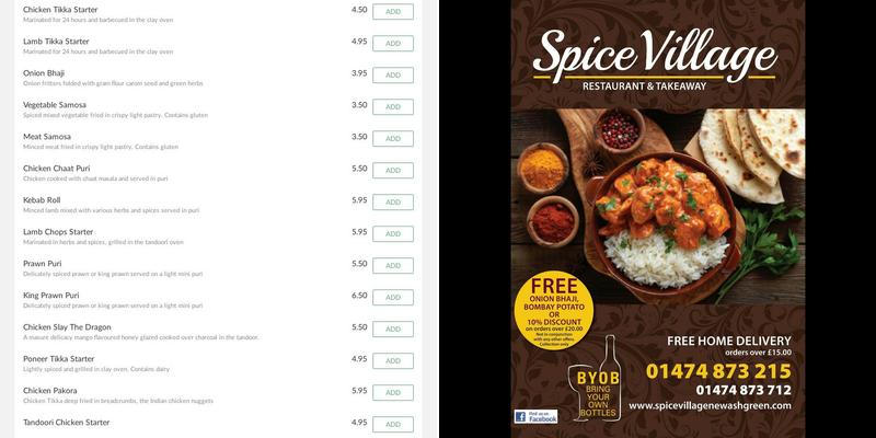 Spice Village Menu