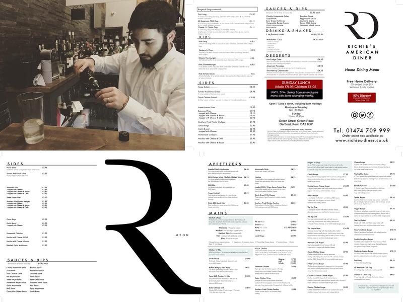 Richie's Diner Menu