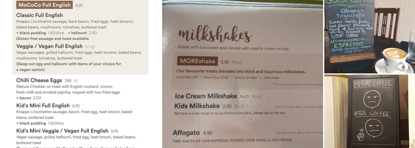 More Coffee Co. Menu